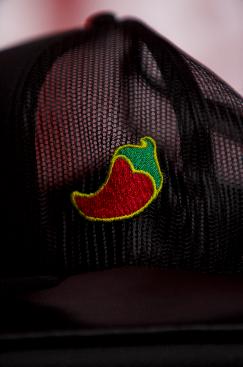 Chili Guys Logo Trucker Hat – Large Chili Side Patch